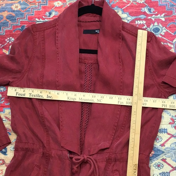 🍂MAX JEANS Sienna Tencel Drape Front Duster Rope Tie Long Length - Picture 7 of 10